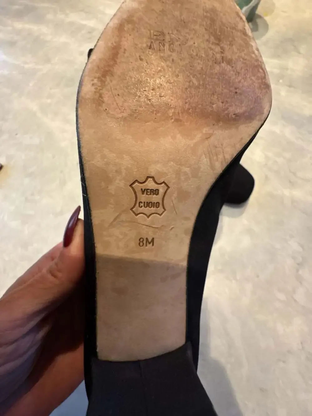 Enzo Angiolini Black Square Toe Heels Size 8M